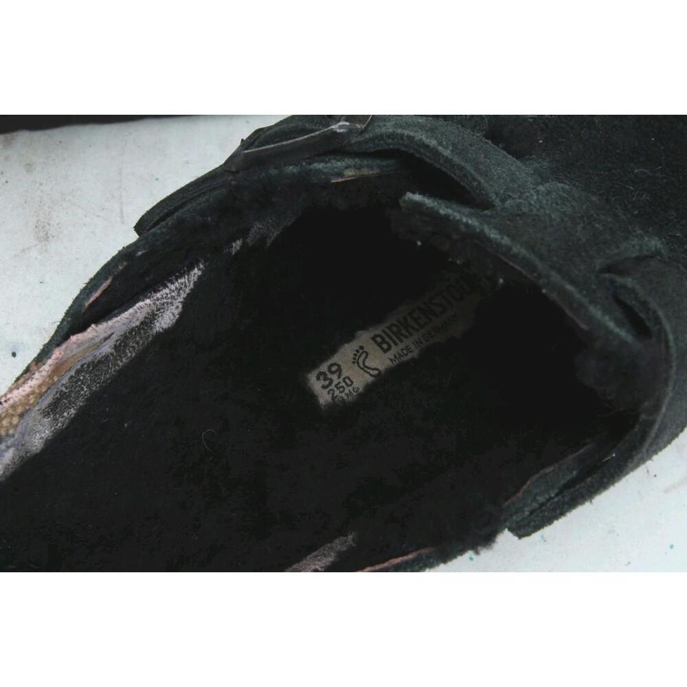 Birkenstock Boston Shearling Clogs Shoes Slip On Black Suede Women's 39 / 8 - Picture 9 of 12